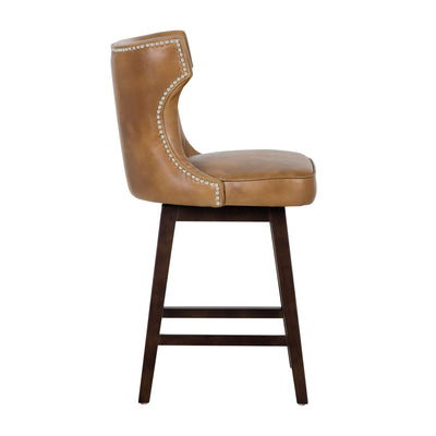 Neville Swivel Counter Stool - Tobacco Tan