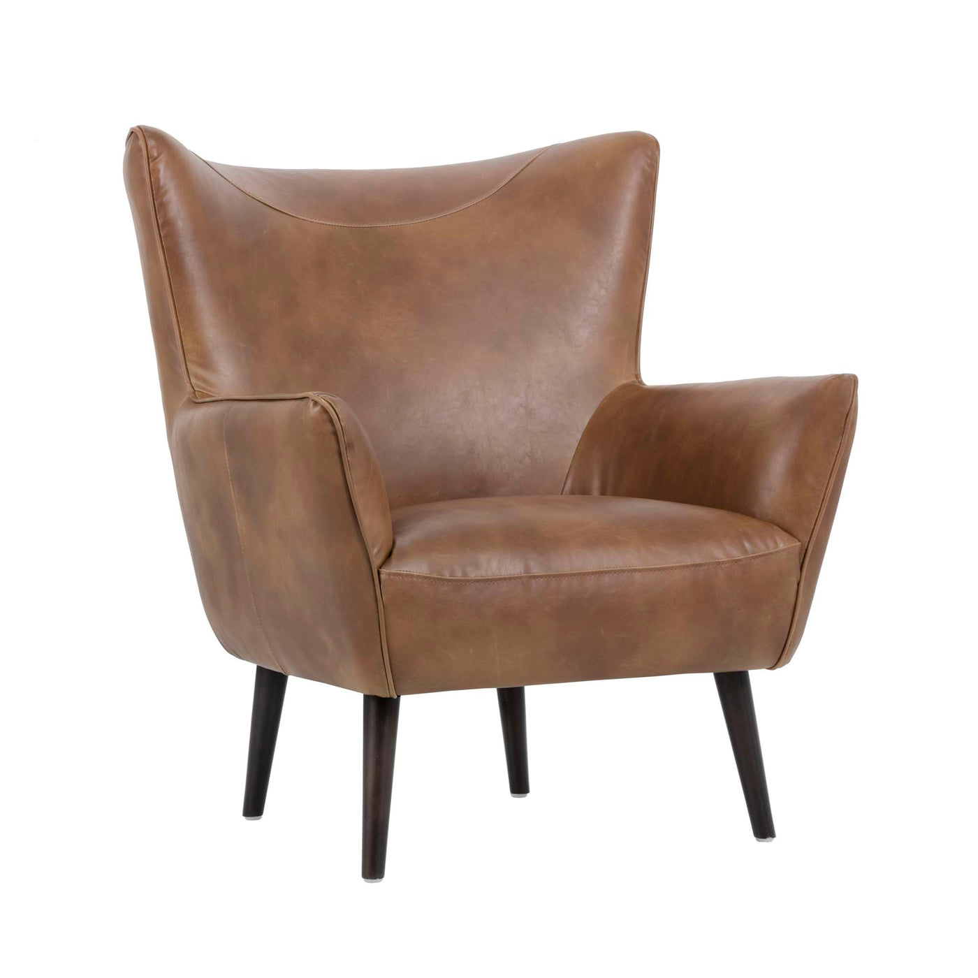 LUTHER LOUNGE CHAIR - TOBACCO TAN