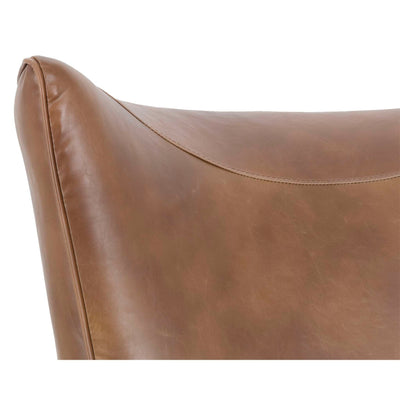 LUTHER LOUNGE CHAIR - TOBACCO TAN