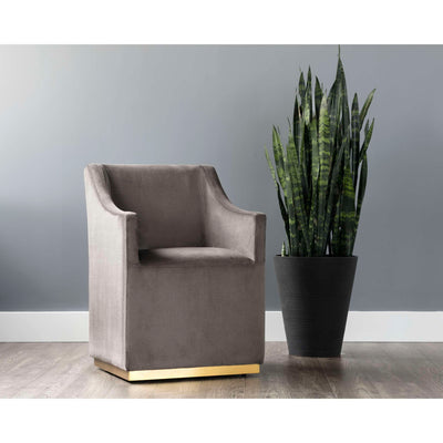 Zane Wheeled Dining Armchair