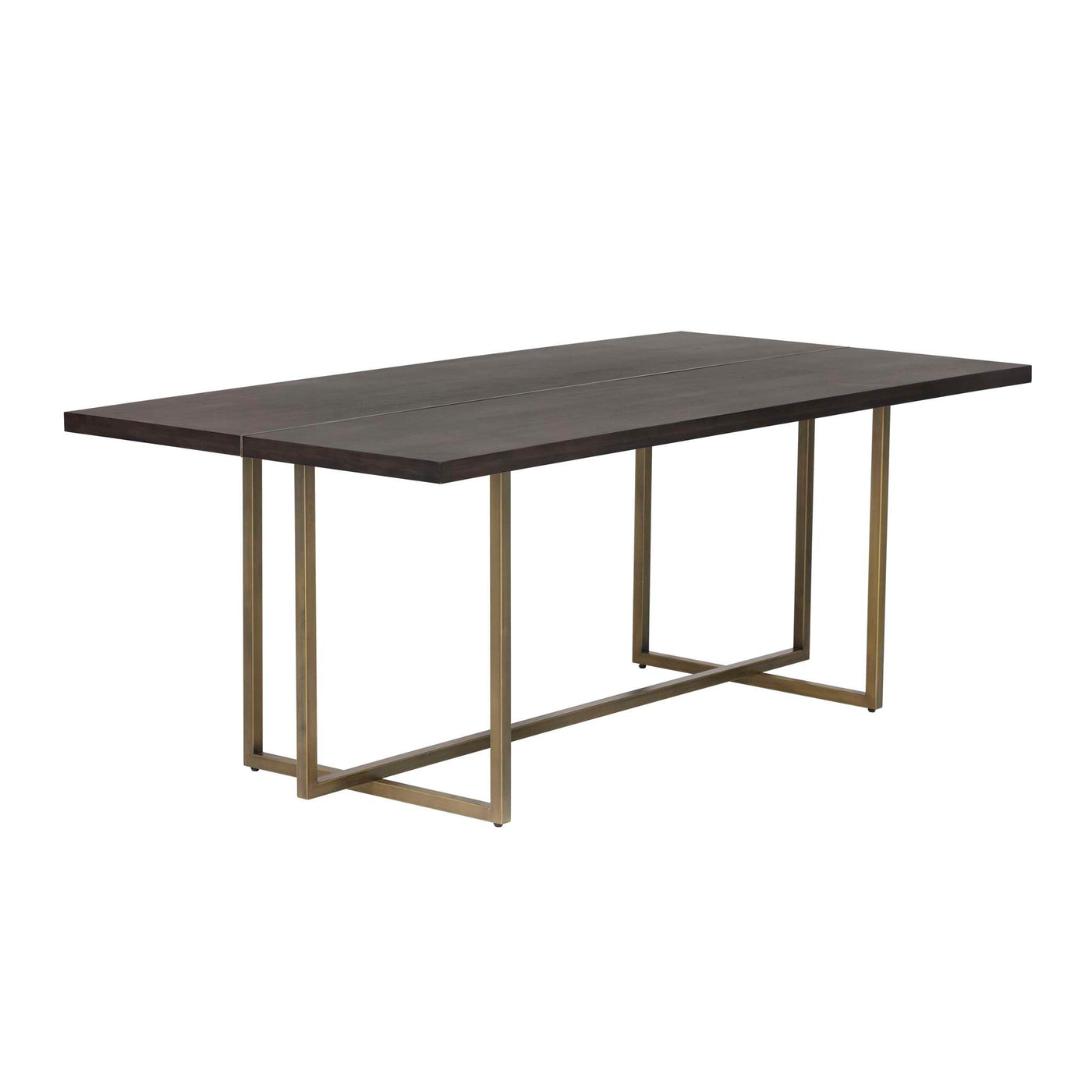 Jade Dining Table - Antique Brass - Dark Mango - 79"