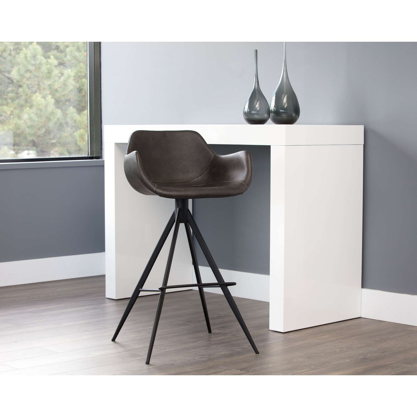 OWEN SWIVEL BARSTOOL - TOWN GREY