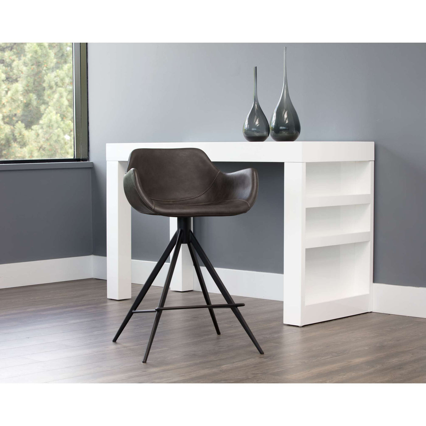 OWEN SWIVEL COUNTER STOOL - TOWN GREY