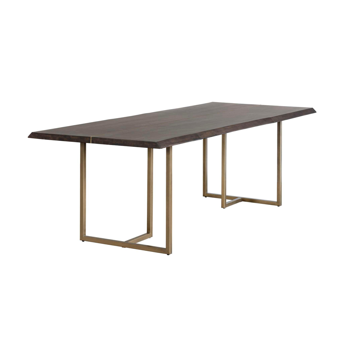 Donnelly Dining Table - Antique Brass - Dark Mango - 95"