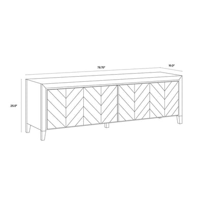 GREYSON MEDIA CONSOLE AND CABINET - SMOKE ACACIA