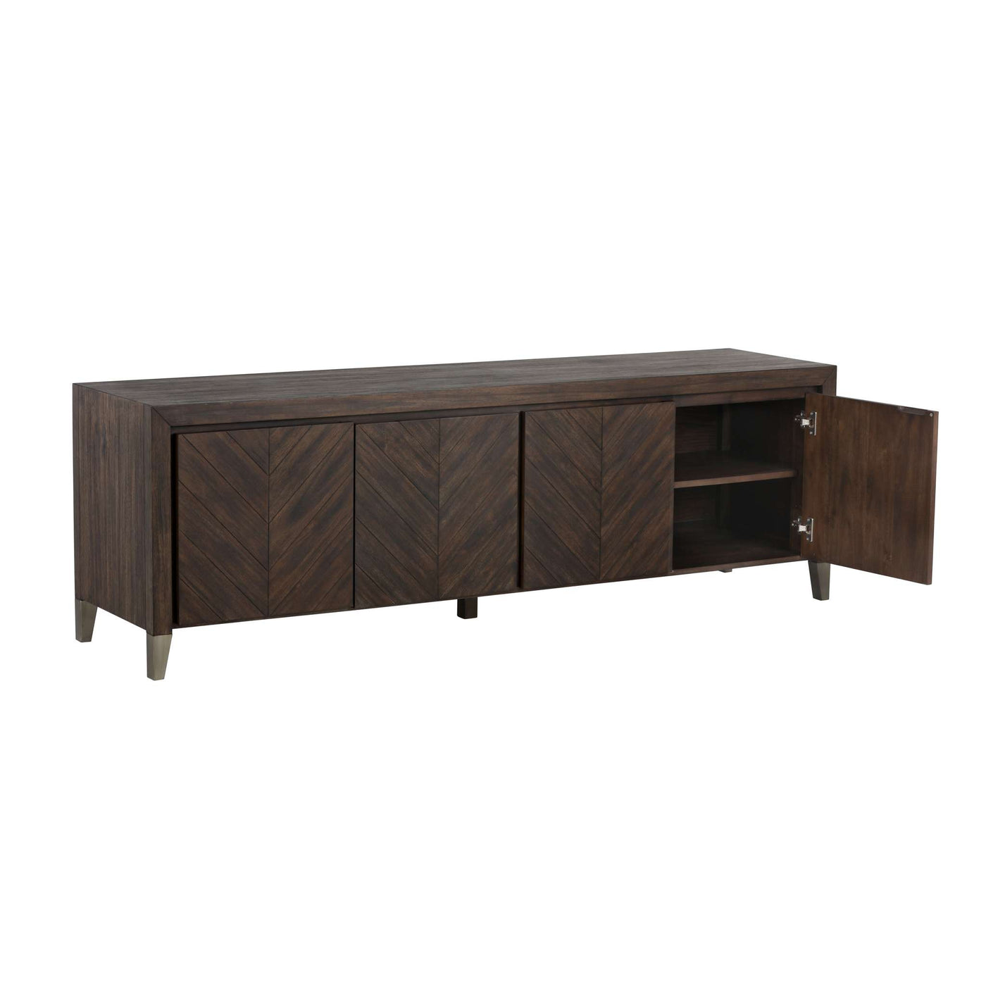 GREYSON MEDIA CONSOLE AND CABINET - SMOKE ACACIA