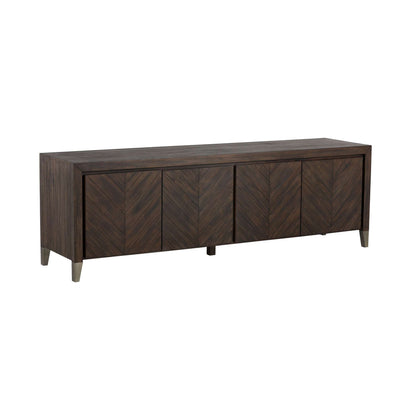 GREYSON MEDIA CONSOLE AND CABINET - SMOKE ACACIA