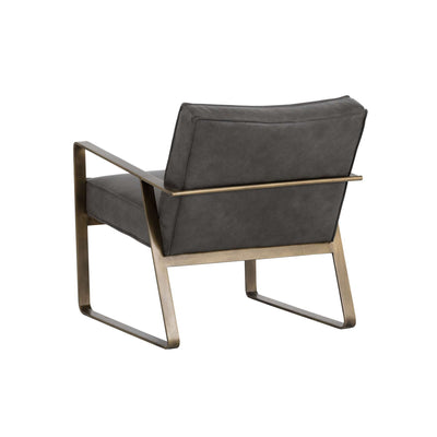 Kristoffer Lounge Chair - Vintage Steel Grey Leather