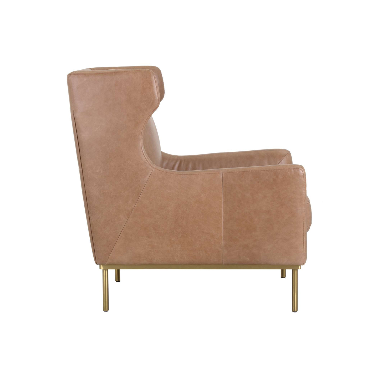 Virgil Lounge Chair - Marseille Camel Leather