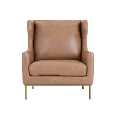 VIRGIL LOUNGE CHAIR - MARSEILLE CAMEL LEATHER