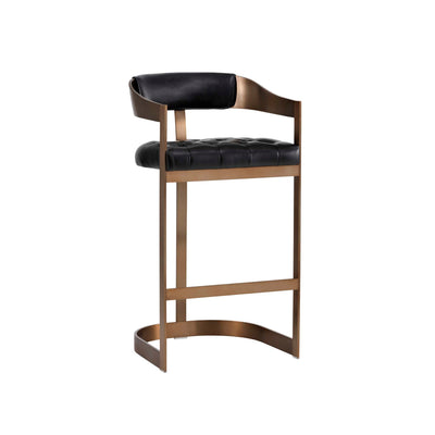 BEAUMONT BARSTOOL - ANTIQUE BRASS - CANTINA BLACK