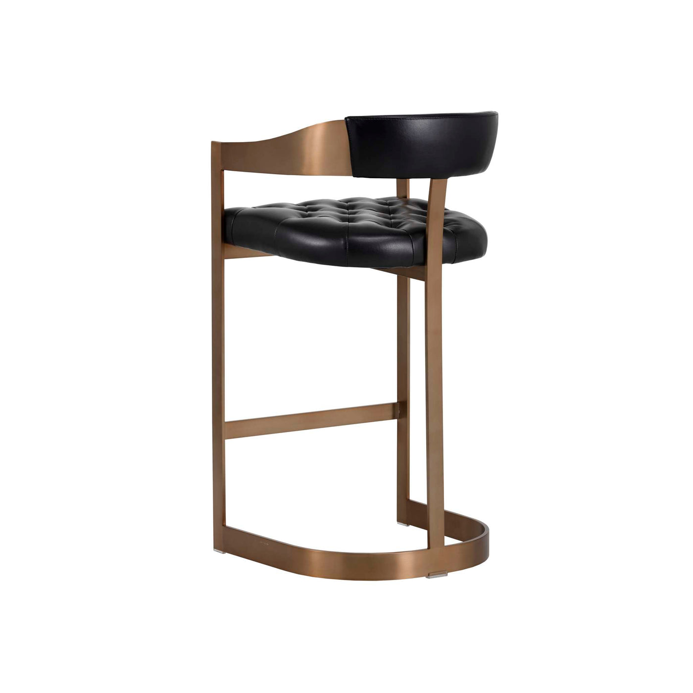 BEAUMONT BARSTOOL - ANTIQUE BRASS - CANTINA BLACK