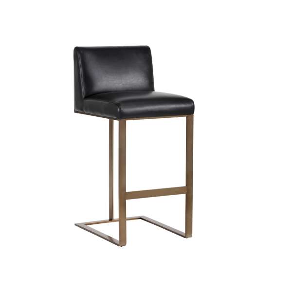 Dean Barstool - Antique Brass - Cantina Black