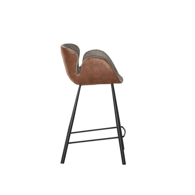 WALDO COUNTER STOOL - NOVEMBER GREY / CINNAMON BROWN