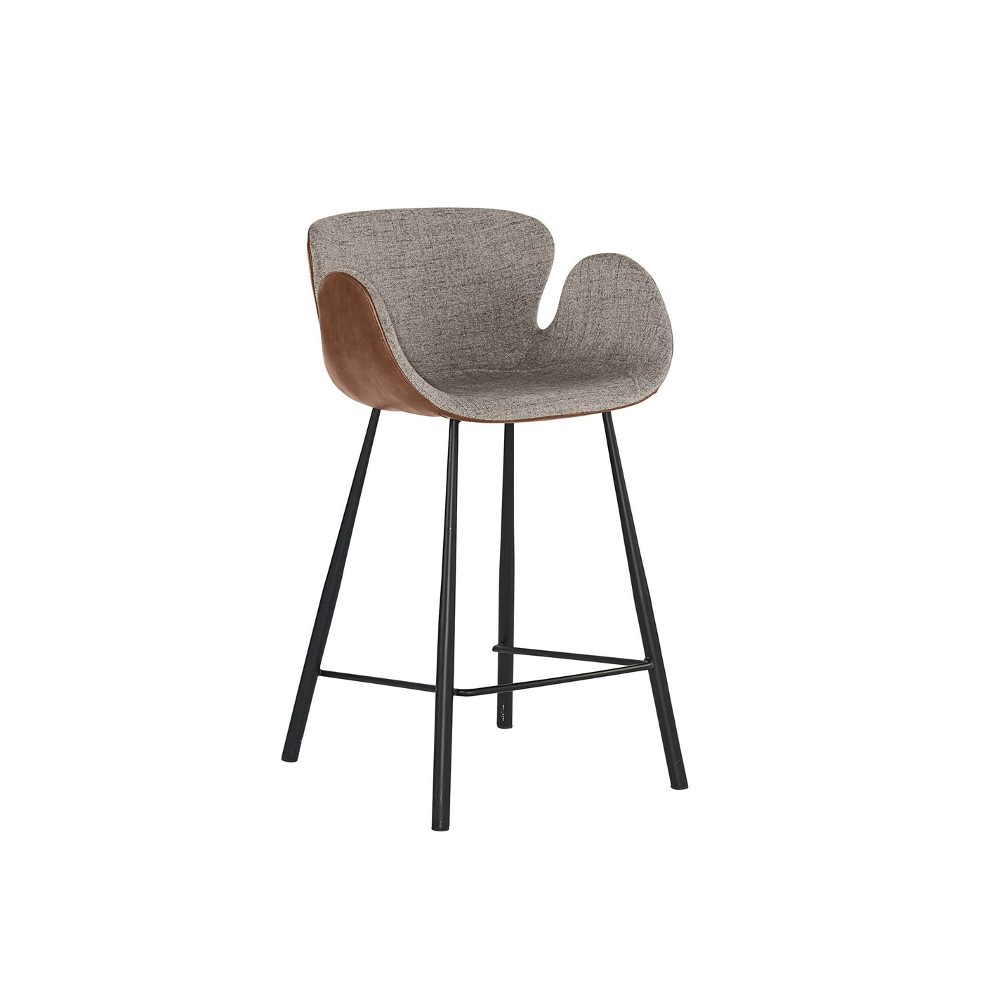 Waldo Counter Stool - November Grey / Cinnamon Brown