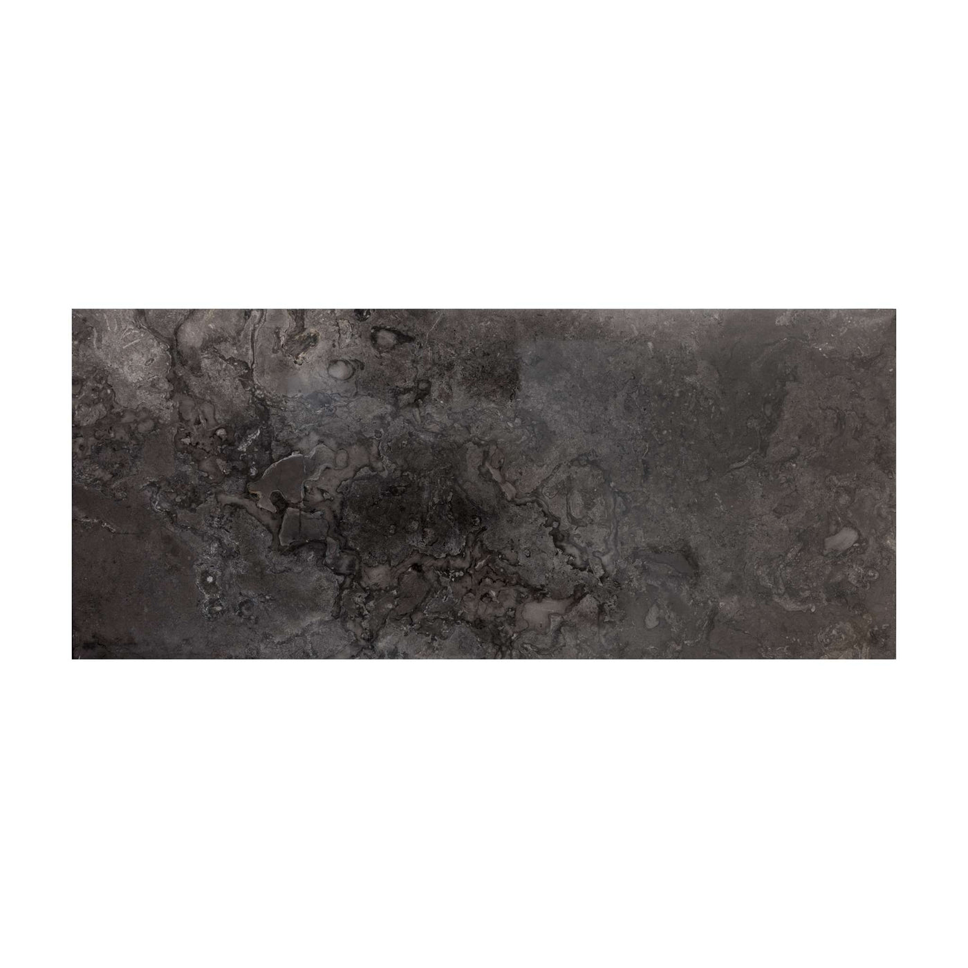 Stamos Desk - Black - Grey Marble / Charcoal Grey