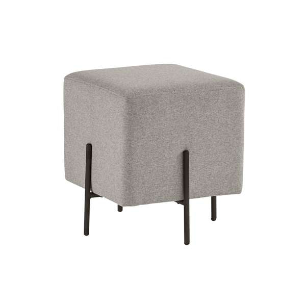 Heston Ottoman - Black - Dorset Platinum