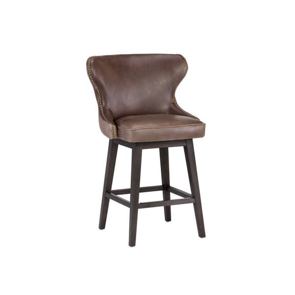 Ariana Swivel Counter Stool - Havana Dark Brown