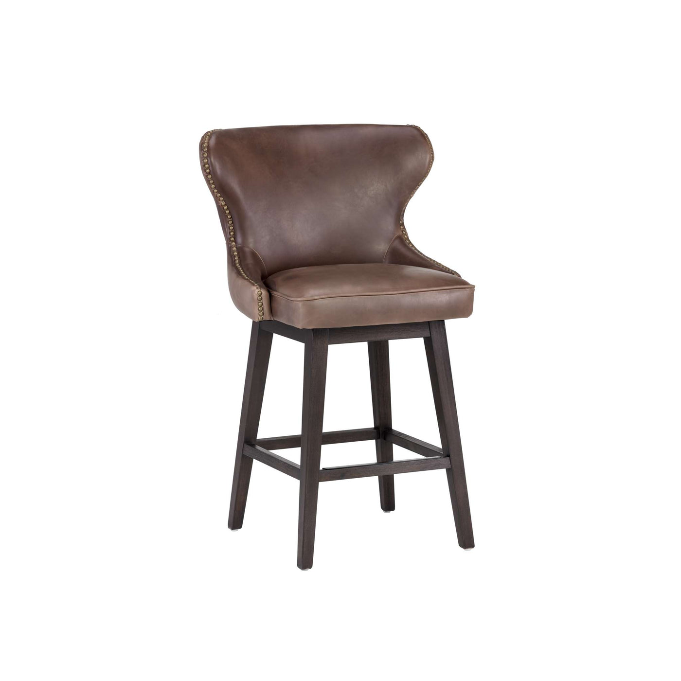 ARIANA SWIVEL COUNTER STOOL - HAVANA DARK BROWN