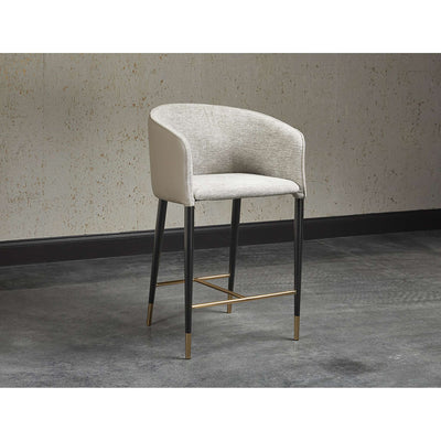 Asher Counter Stool - Flint Grey / Napa Taupe