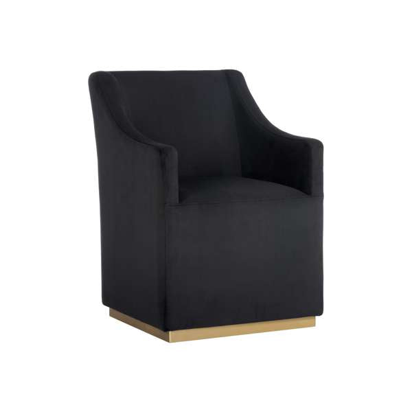 ZANE WHEELED DINING ARMCHAIR