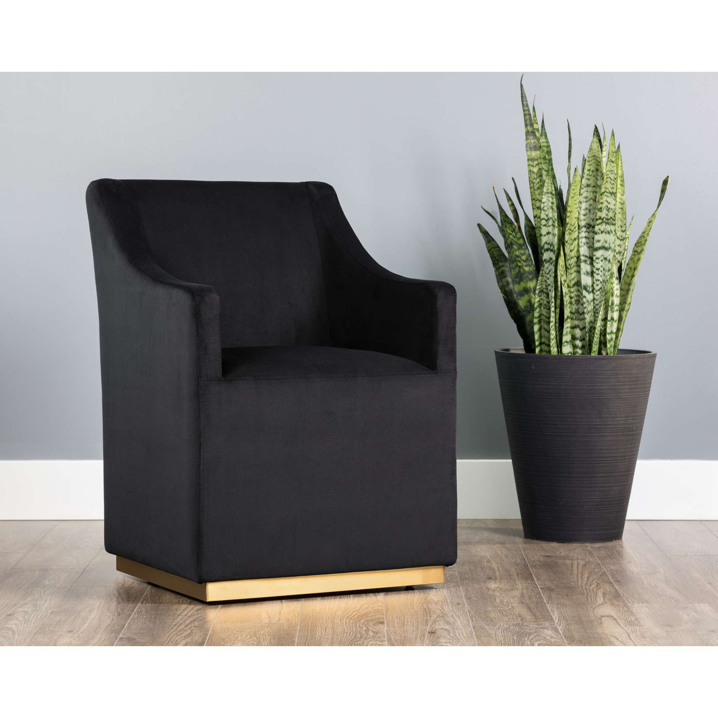 Zane Wheeled Dining Armchair