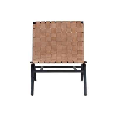 Omari Lounge Chair - Suede Light Tan Leather