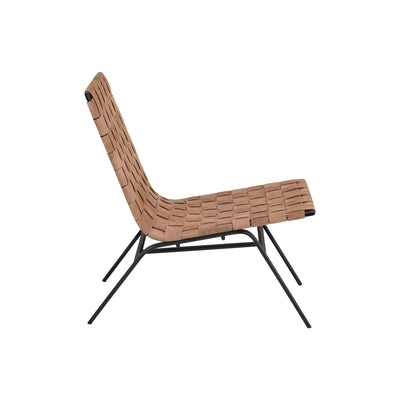 Omari Lounge Chair - Suede Light Tan Leather