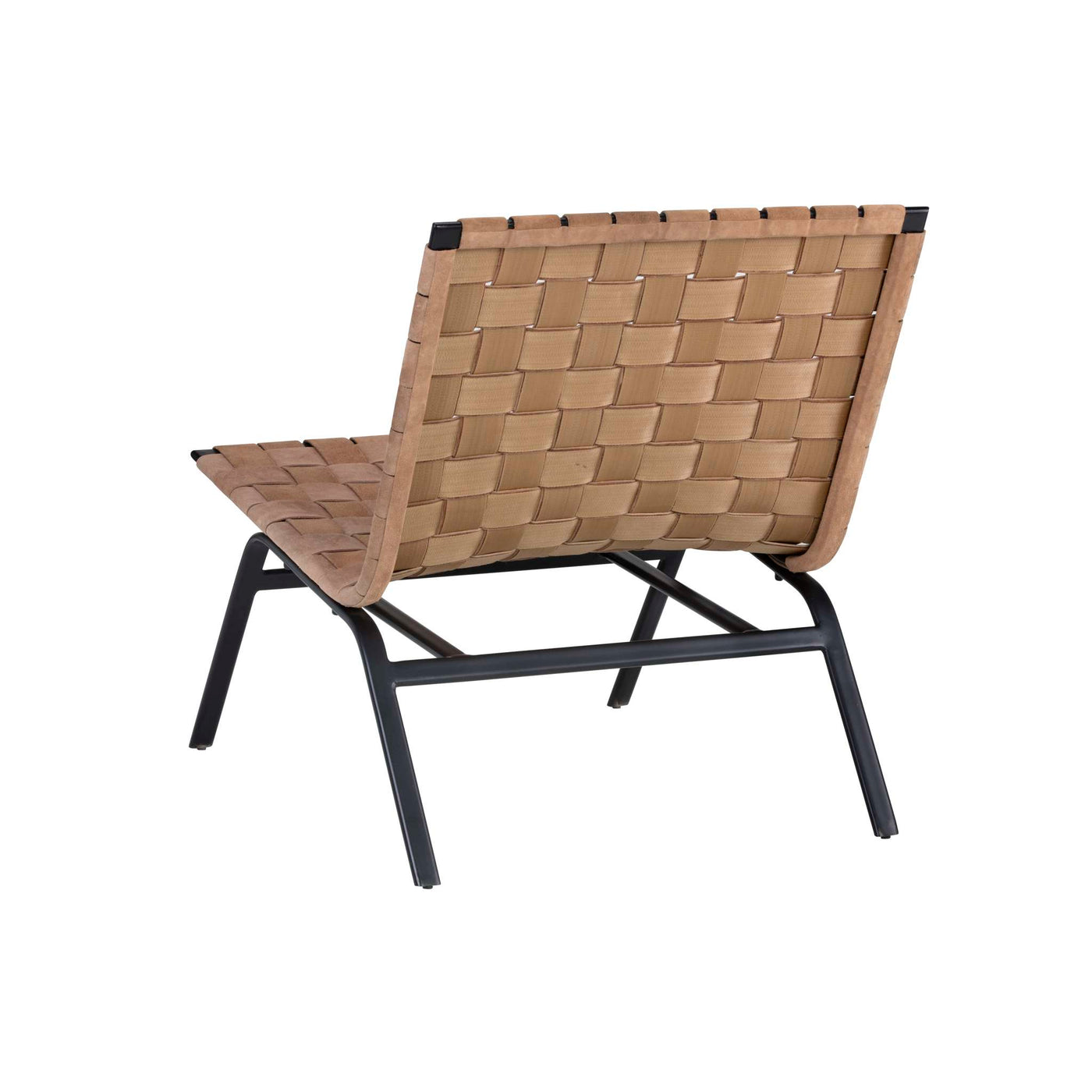 OMARI LOUNGE CHAIR - SUEDE LIGHT TAN LEATHER