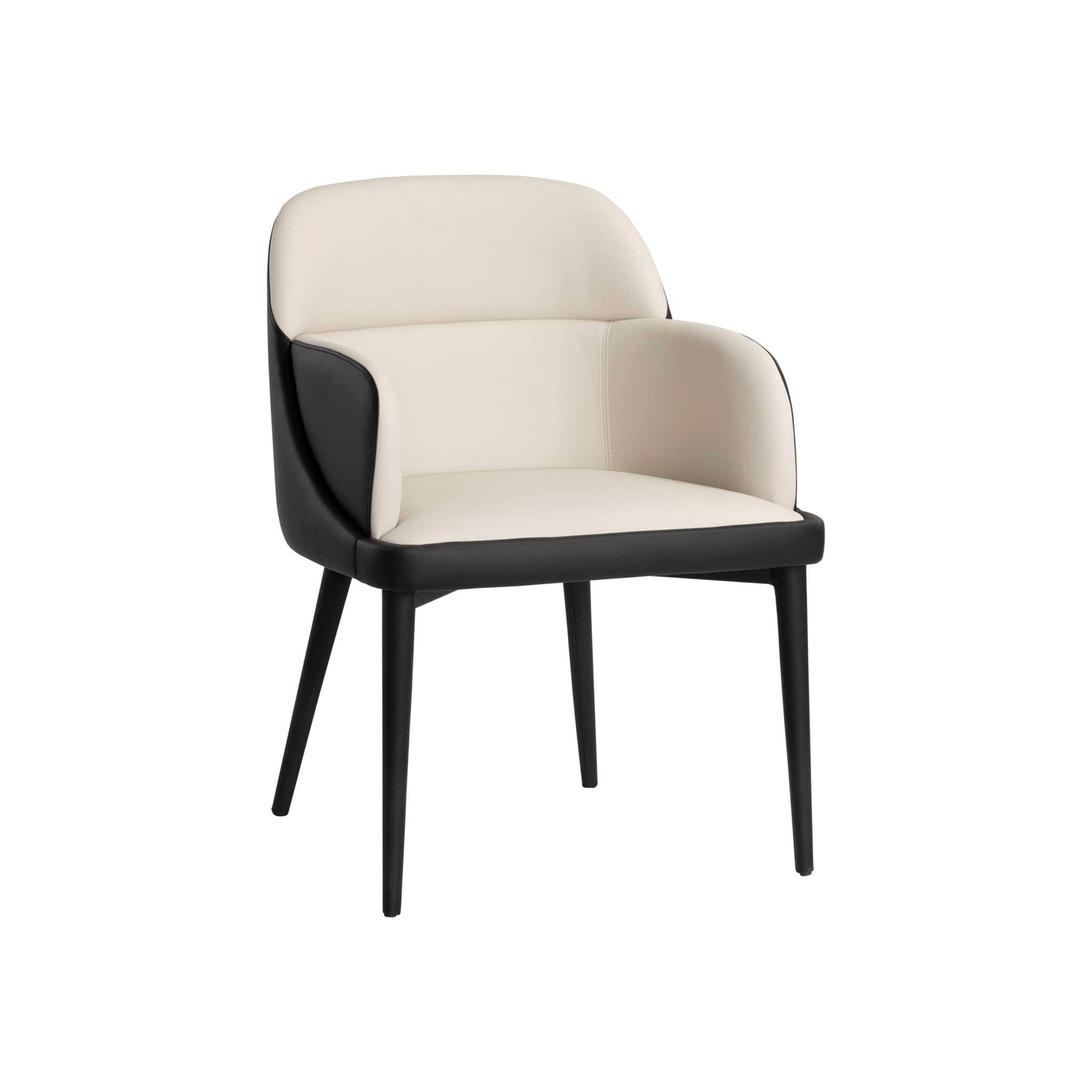 Hagan Dining Armchair - Dillon Cream / Dillon Black