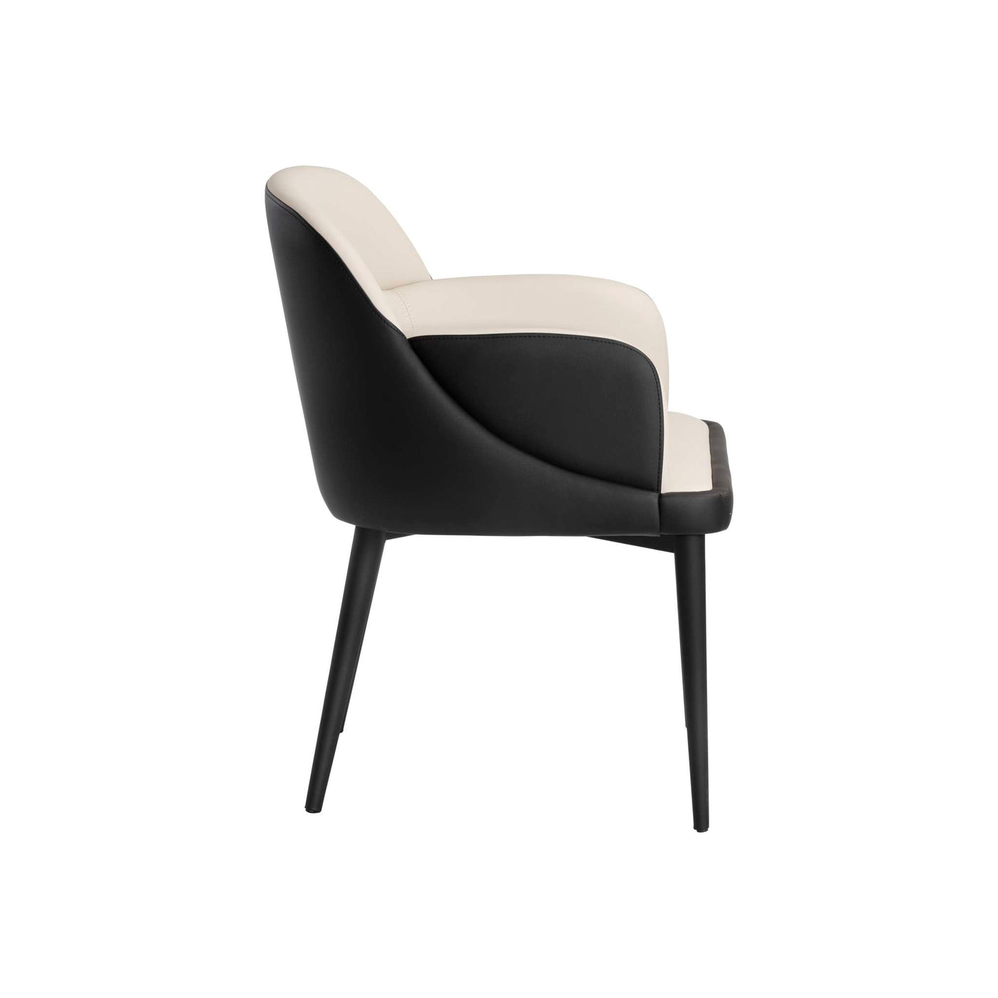 HAGAN DINING ARMCHAIR - DILLON CREAM / DILLON BLACK