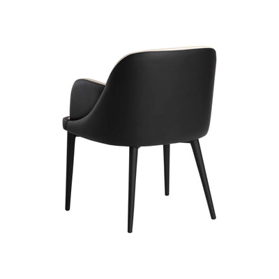 HAGAN DINING ARMCHAIR - DILLON CREAM / DILLON BLACK