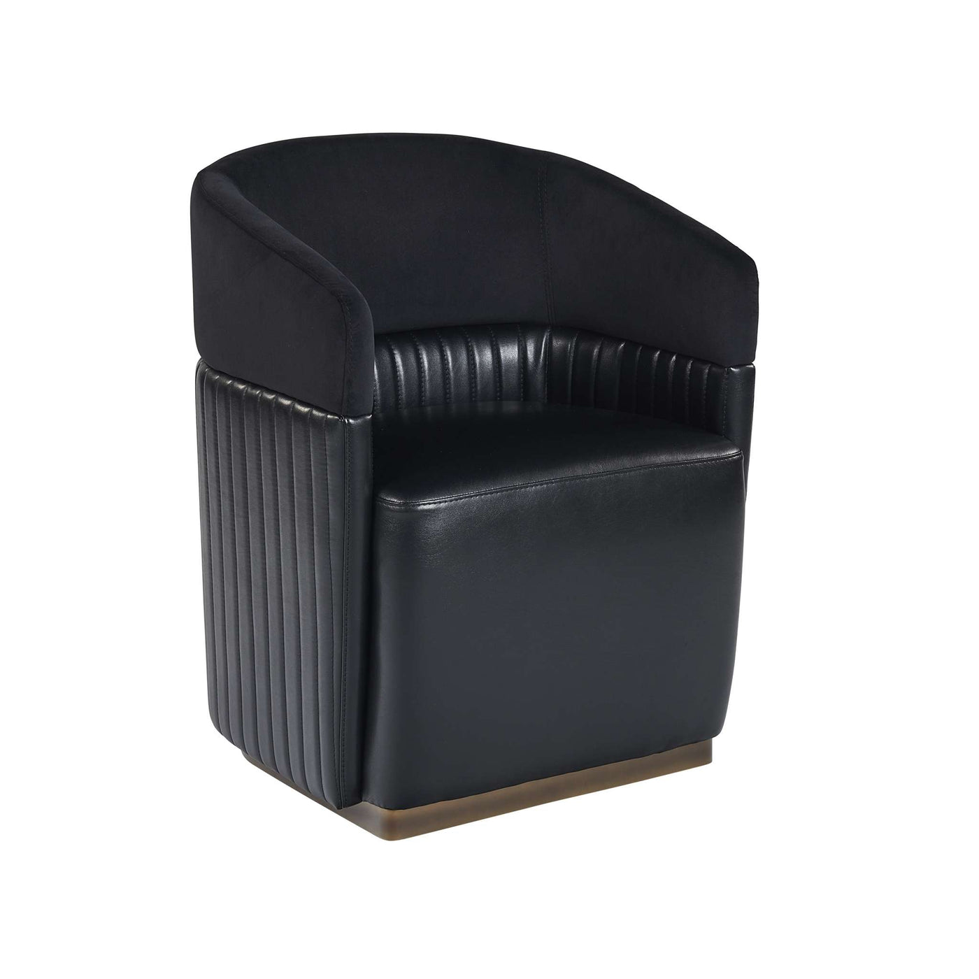 Genval Wheeled Lounge Chair - Abbington Black / Cantina Black