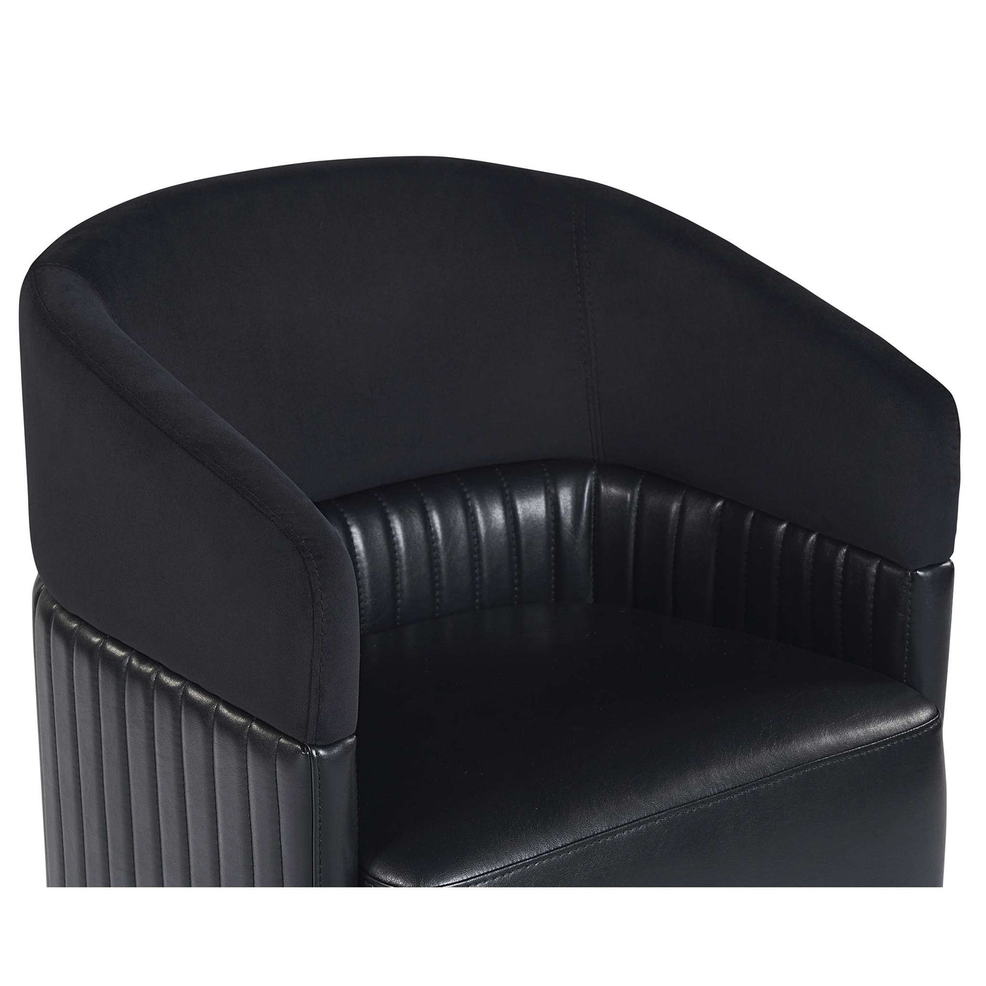 Genval Wheeled Lounge Chair - Abbington Black / Cantina Black