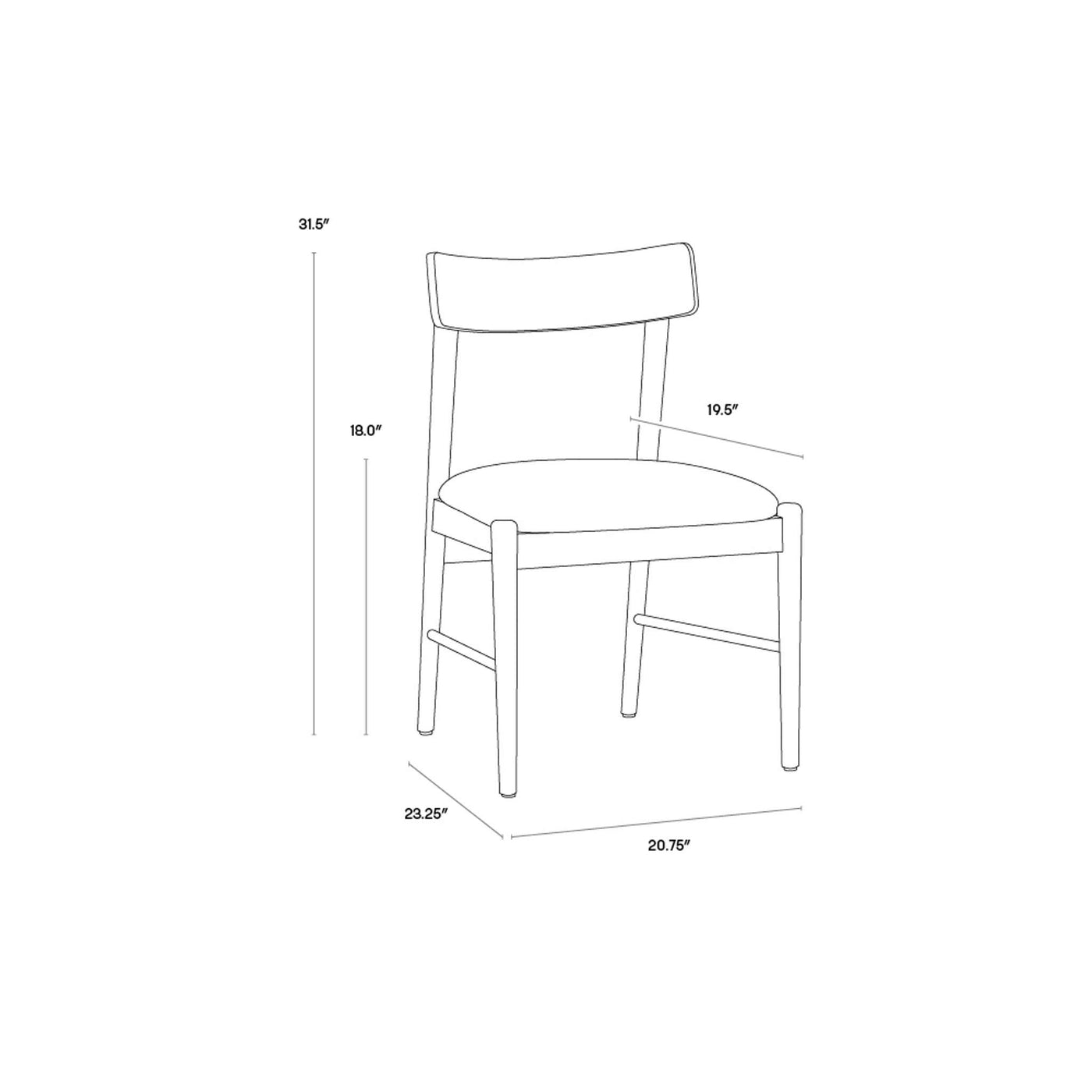 MADISON DINING CHAIR - BRAVO ASH (Sef of 2)