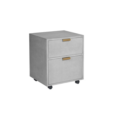 Jiro File Cabinet - Grey Shagreen