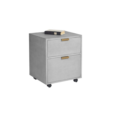 Jiro File Cabinet - Grey Shagreen