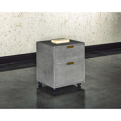 Jiro File Cabinet - Grey Shagreen