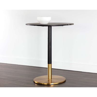 MASSIE BAR TABLE - BLACK MARBLE