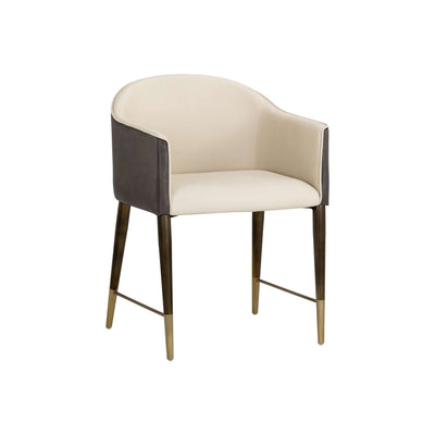 KYLIN DINING ARMCHAIR - DILLON CREAM / BRAVO ASH