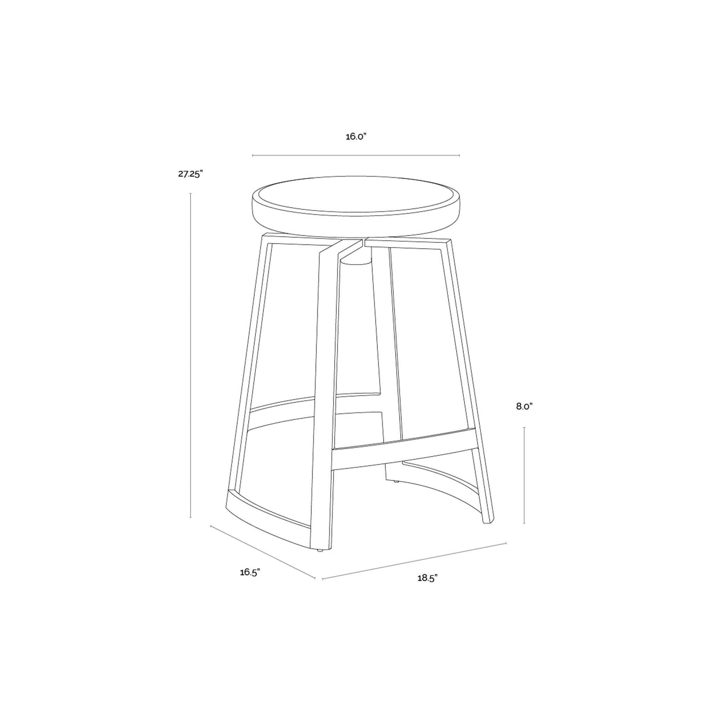 Hendrix Swivel Counter Stool