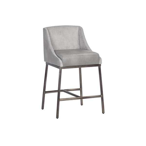 Dalary Counter Stool - Bravo Metal / Polo Club Stone