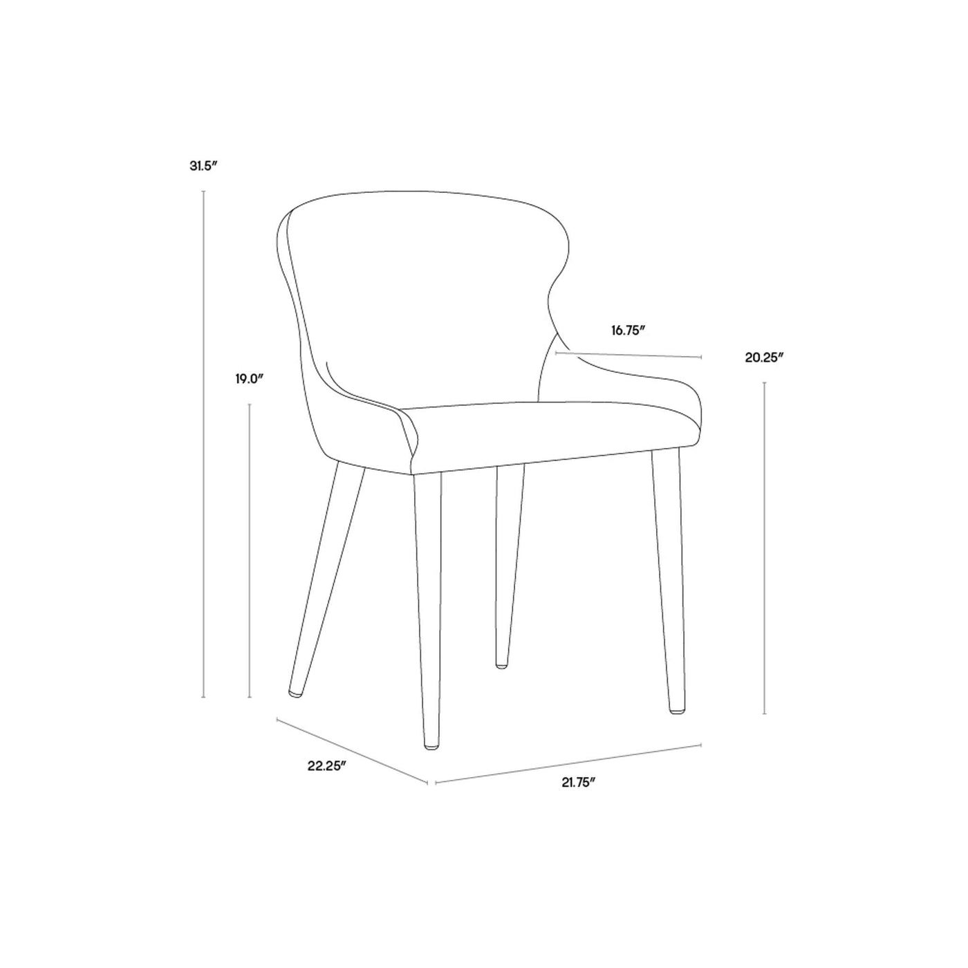 EVORA DINING CHAIR (Sef of 2)