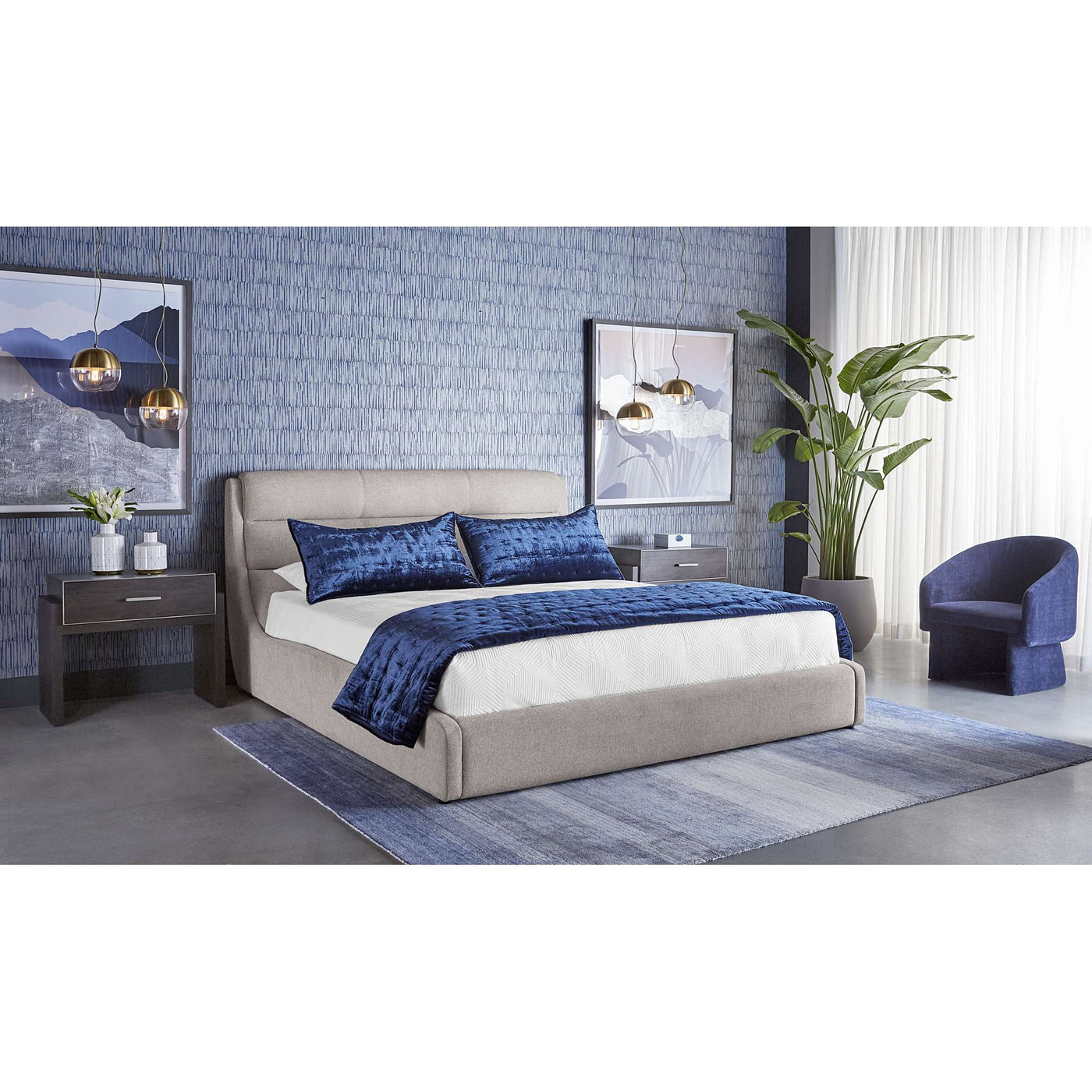 SENNA BED - KING - BELFAST HEATHER GREY