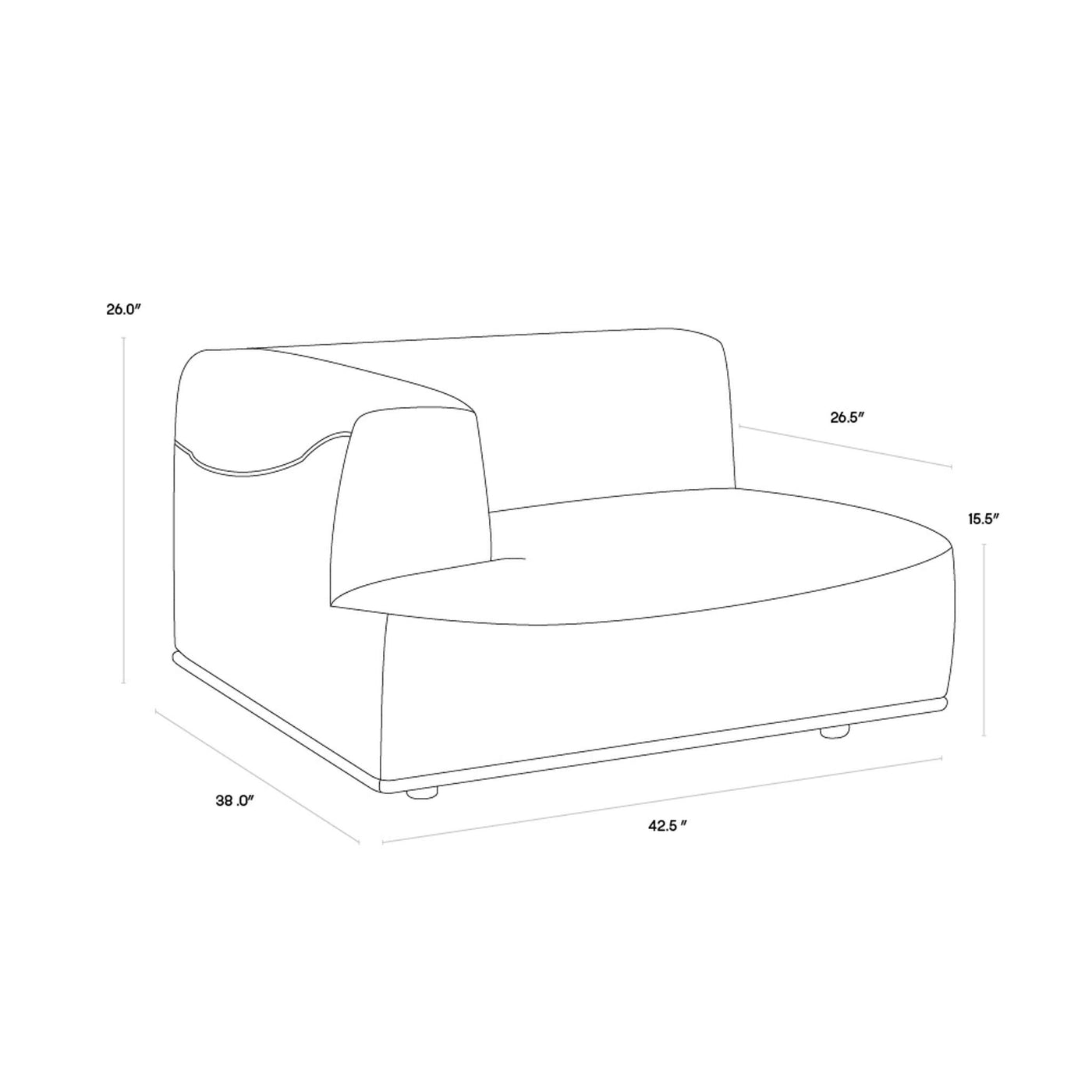 DARREN MODULAR - SECTIONAL - MOTO STUCCO