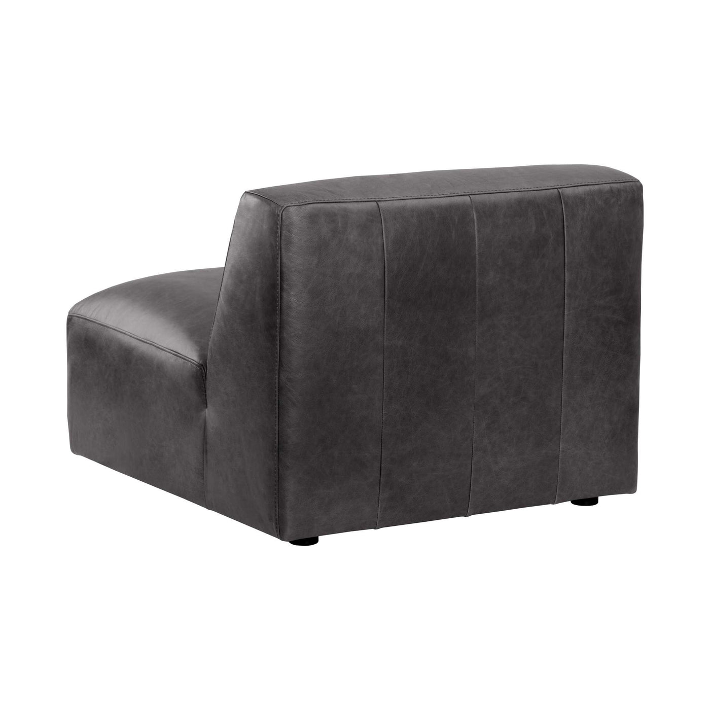 Watson Modular - Armless Chair - Marseille Black Leather