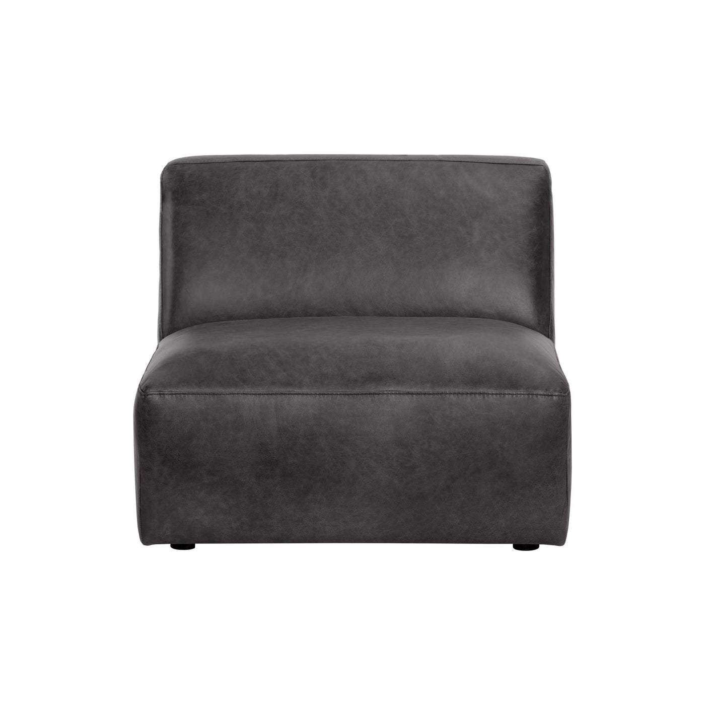 Watson Modular - Armless Chair - Marseille Black Leather