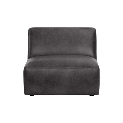 WATSON MODULAR - ARMLESS CHAIR - MARSEILLE BLACK LEATHER