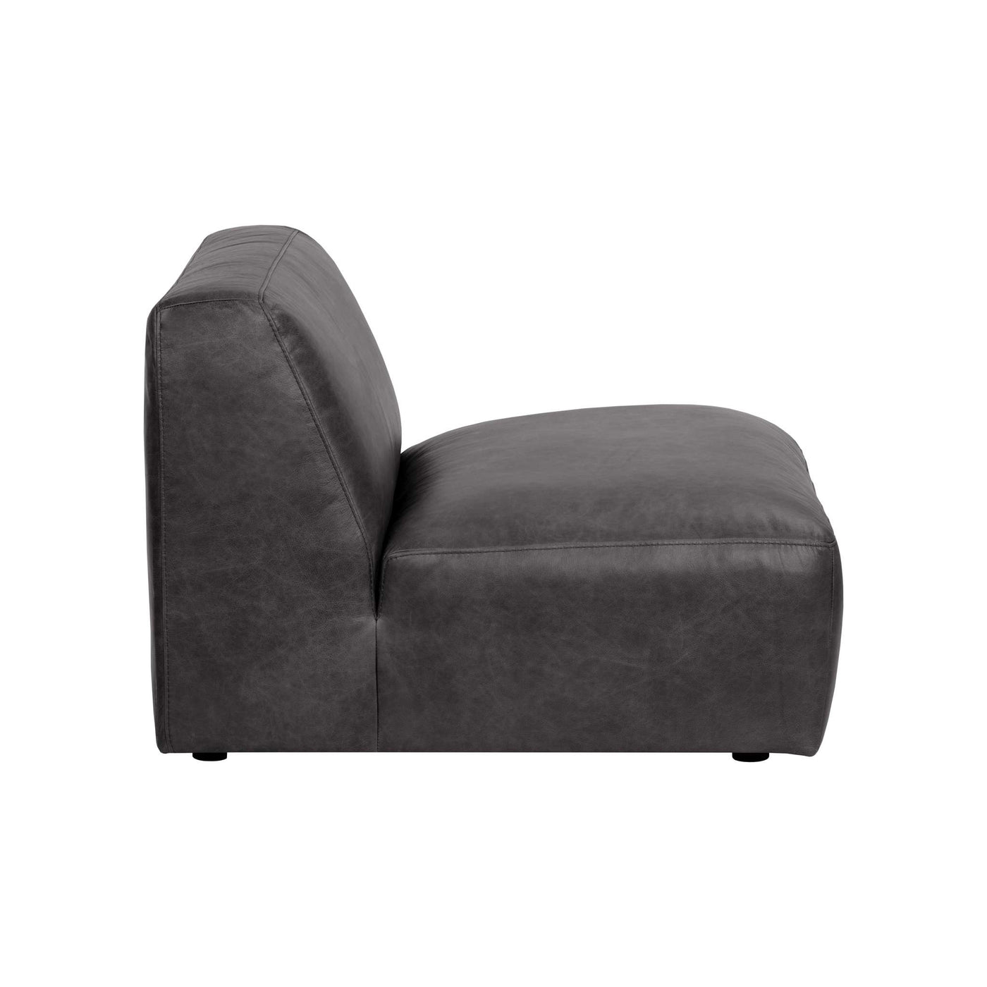 WATSON MODULAR - ARMLESS CHAIR - MARSEILLE BLACK LEATHER