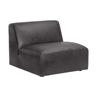 WATSON MODULAR - ARMLESS CHAIR - MARSEILLE BLACK LEATHER